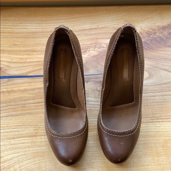 Calvin Klein leather wedges + gift 🎁 - Picture 2 of 5